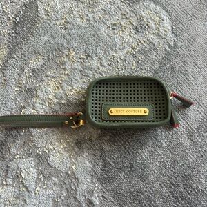 Juicy Couture Olive Perforated Wristlet